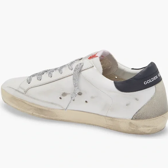 Golden Goose Super-Star Black, White & Silver Sneaker - Picture 11 of 15